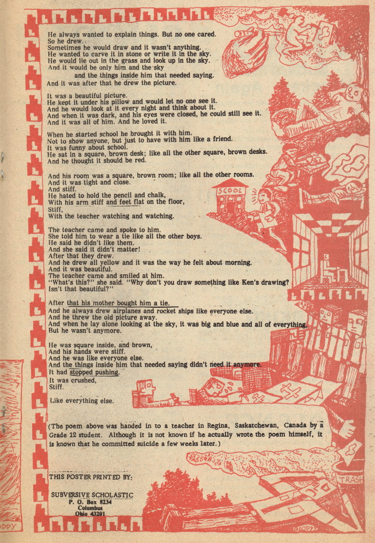 Subversive Scholastic Novembe rDecember 1979 - Artificial Friday - Page 2