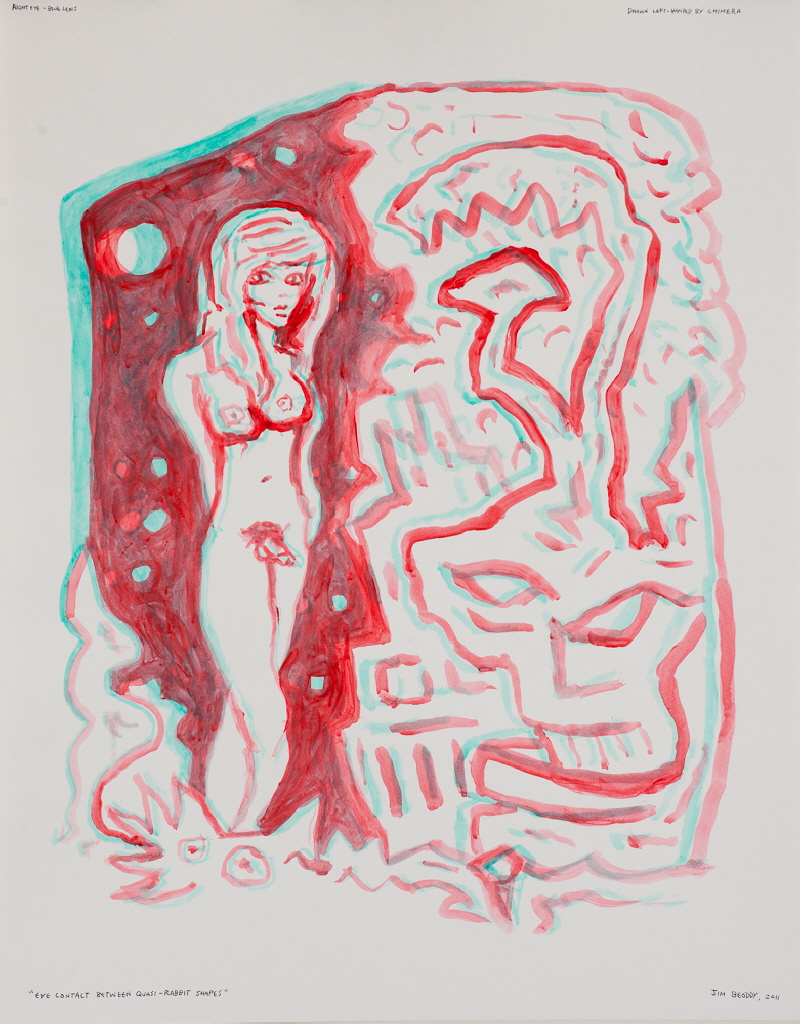 Eye Contact Between Quasi-Rabbit Shapes