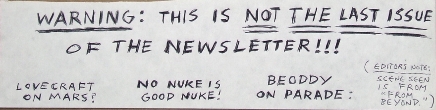 Warning: This Is Not The Last Issue